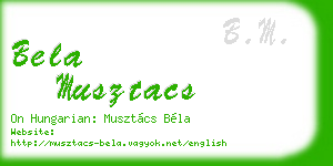 bela musztacs business card